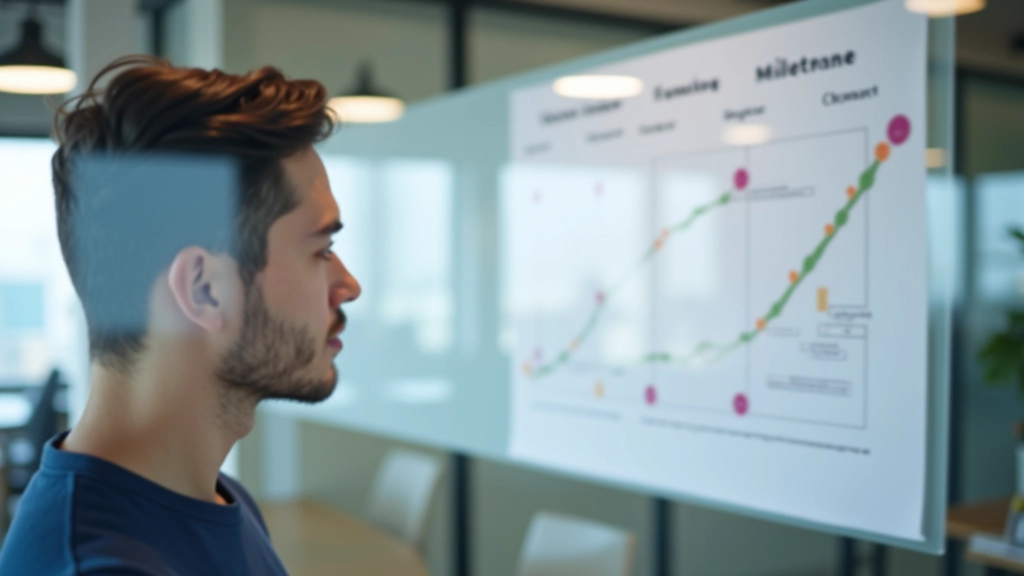 Person looking forward with progress tracking dashboard visible